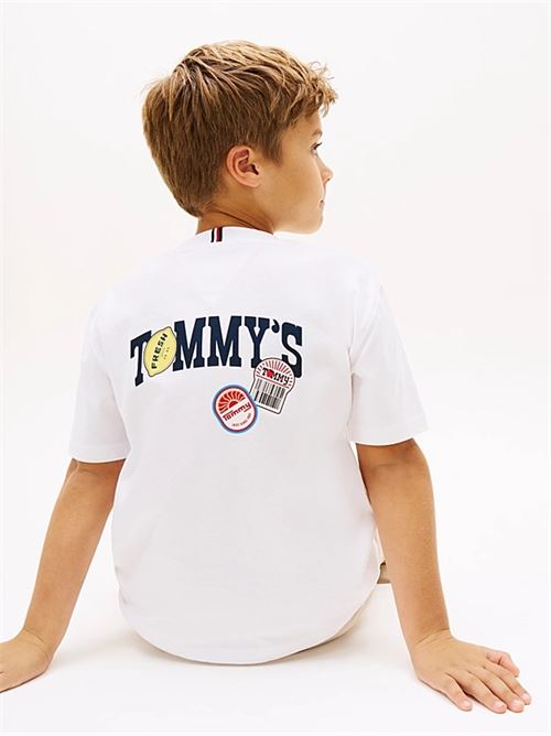 sticker print graphic t-shirt TOMMY HILFIGER | KB0KB10276YBR